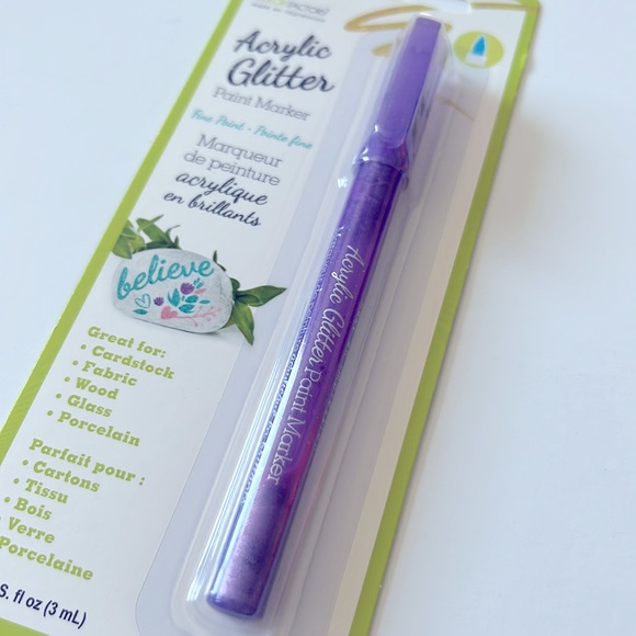 Acrylic Glitter Paint Marker Fine Point (Purple) - Picture 6 of 6